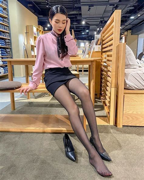 Asian feet in stockings